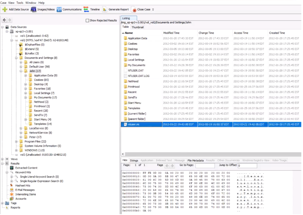 Autopsy Review and Manually Analyze Data