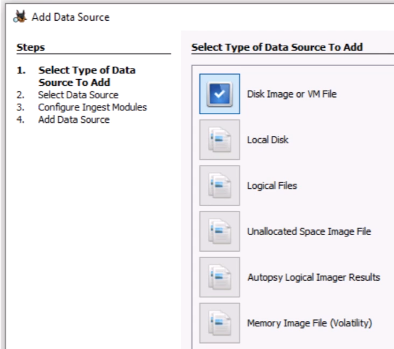 Autopsy data sources